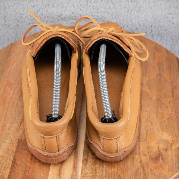 Minnetonka Shoes Mens Size 11 Moosehide Classic Brown Leather Moccasins 890W - Picture 5 of 8